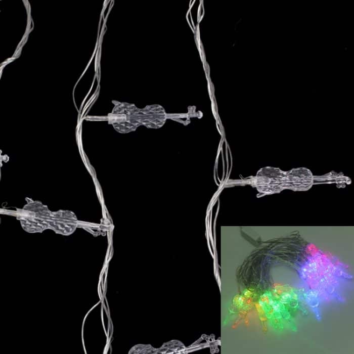 S-FC-4327.jpg 7m Violine Anhänger Dekoration Lichterketten, Mehrfarbiges 30-LED-Licht (AC 12-240V / EU-Stecker) (weiß) – Bild 1