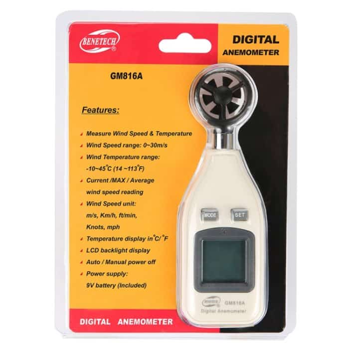 BENETECH Digital Electronic Anemometer (GM816A) (Weiß) – Bild 4