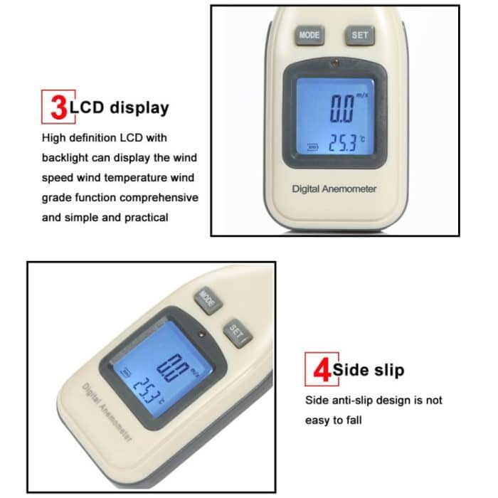 BENETECH Digital Electronic Anemometer (GM816A) (Weiß) – Bild 7