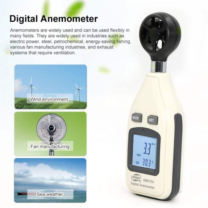 BENETECH Digital Electronic Anemometer (GM816A) (Weiß) – Bild 9