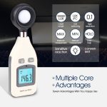 BENETECH Digital Light Lux Meter für Fabrik / Schule / Haus Verschiedene Anlässe, Reichweite: 0-200.000 Lux (GM1010) (Weiß) – Bild 7