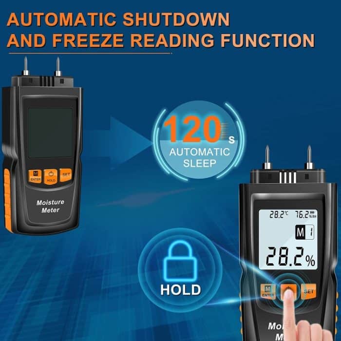 GM610 Digitales Holzfeuchtemessgerät (Schwarz) – Bild 8