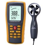 BENETECH GM8902 2,6-Zoll-LCD-Bildschirm Digital Windgeschwindigkeitsmesser Anemometer (gelb)