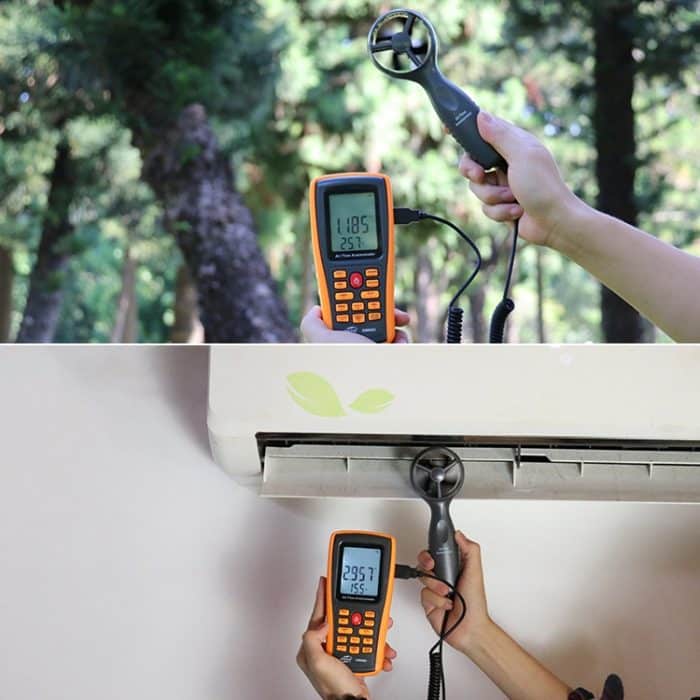 BENETECH GM8902 2,6-Zoll-LCD-Bildschirm Digital Windgeschwindigkeitsmesser Anemometer (gelb) – Bild 7