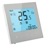 LCD-Display Klimaanlage 2-Rohr programmierbarer Raumthermostat für Gebläsekonvektor (weiß)