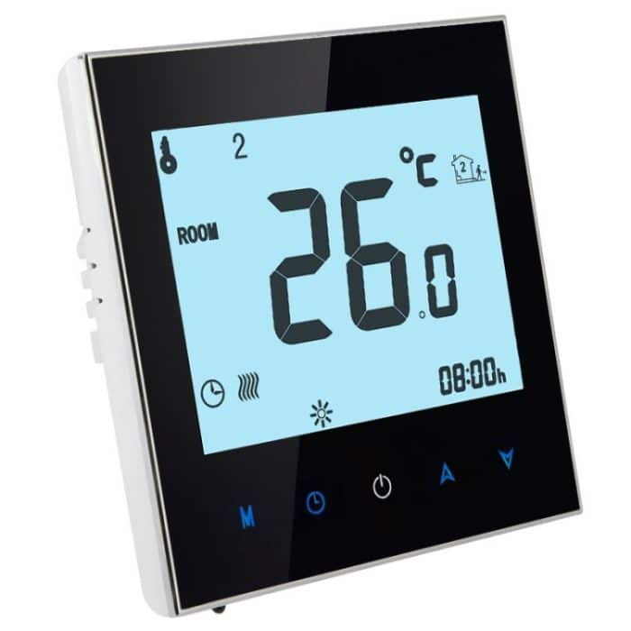 Elektrisches Fußbodenheizungssystem LCD-Display Programmierbarer Raumthermostat (Schwarz) – Bild 2