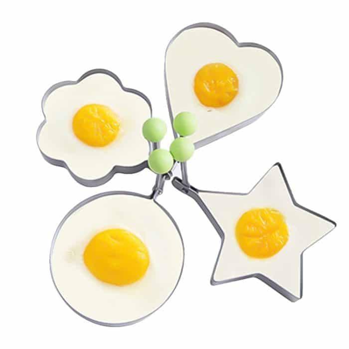 4 PCS Edelstahl Spiegelei Pfannkuchenform – Bild 1