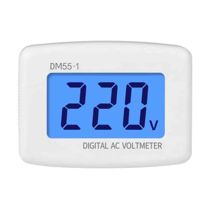 DM55-1 LCD AC Digital Spannungsmesser Voltmeter, Messbereich: 110V-300V, EU-Stecker – Bild 2