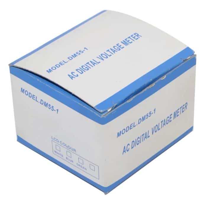 DM55-1 LCD AC Digital Spannungsmesser Voltmeter, Messbereich: 110V-300V, EU-Stecker – Bild 5