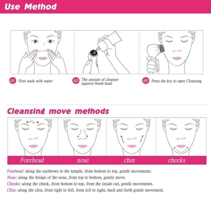 5 in 1 Beauty Care Pinsel Massagegerät Scrubber Gesicht Hautpflege Elektrischer Gesichtsreiniger – Bild 11