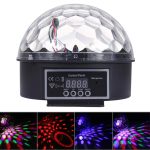 Digitales LED RGB Crystal Magic Ball Bühneneffektlicht, DMX Party Disco DJ Bar Bunte Musterbeleuchtung