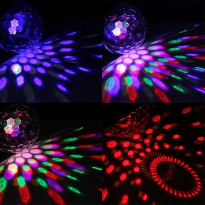 Digitales LED RGB Crystal Magic Ball Bühneneffektlicht, DMX Party Disco DJ Bar Bunte Musterbeleuchtung – Bild 7