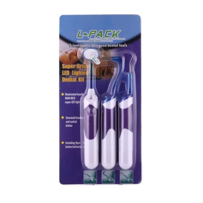 Lit-Pack 3-in-1-LED-Zahnersatz-Kits für Zahnärzte (Zahnspiegel + Radiergummi für Zahnflecken + Plaque-Entferner-Set) – Bild 11