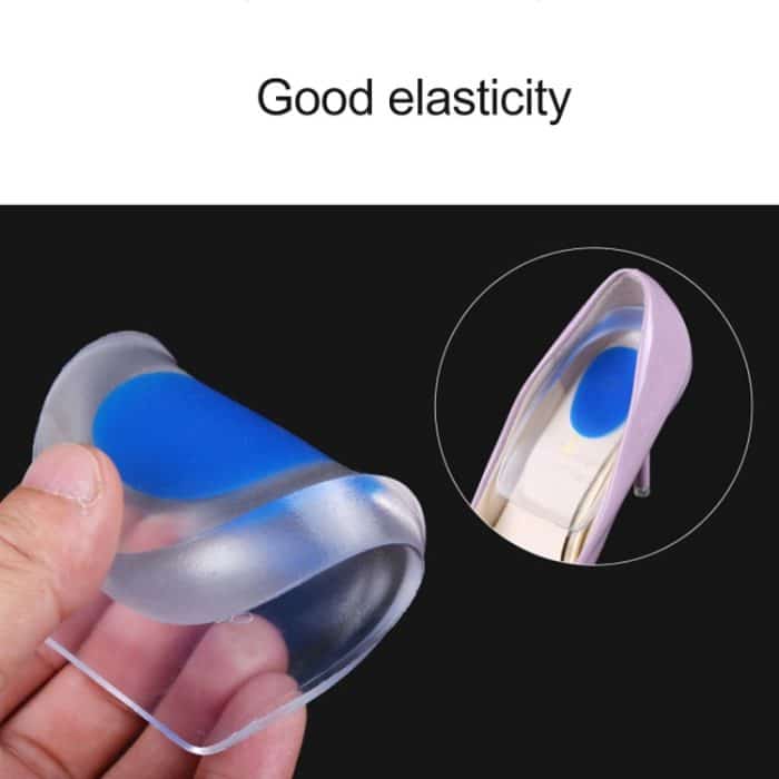 Frauen-Silikon-Gel-Komfort-Fersenschalenpolster, Halbpolster, Größe: S, 1 Pair, Blue, 1 Pair – Bild 4