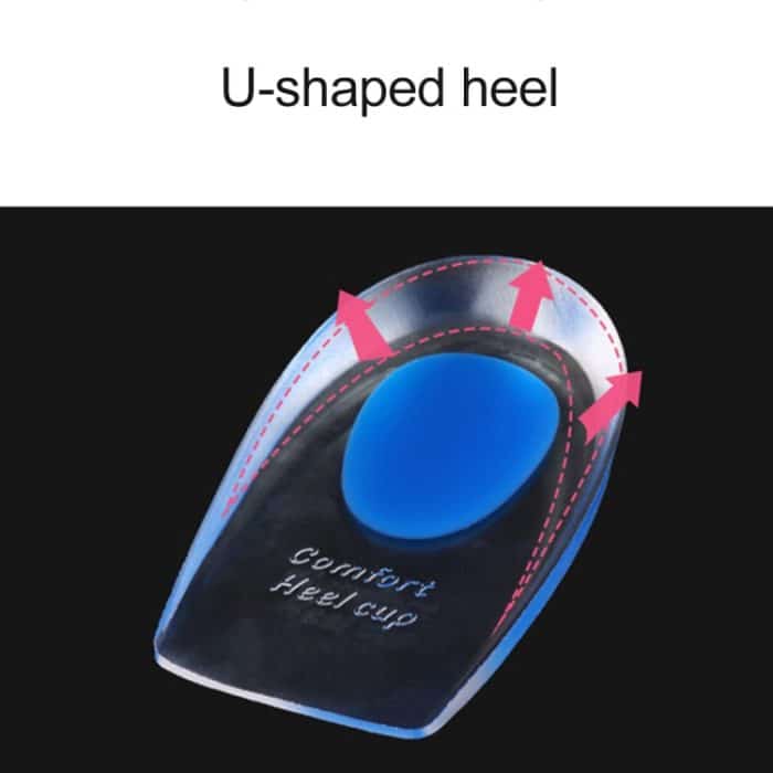 Frauen-Silikon-Gel-Komfort-Fersenschalenpolster, Halbpolster, Größe: S, 1 Pair, Blue, 1 Pair – Bild 5
