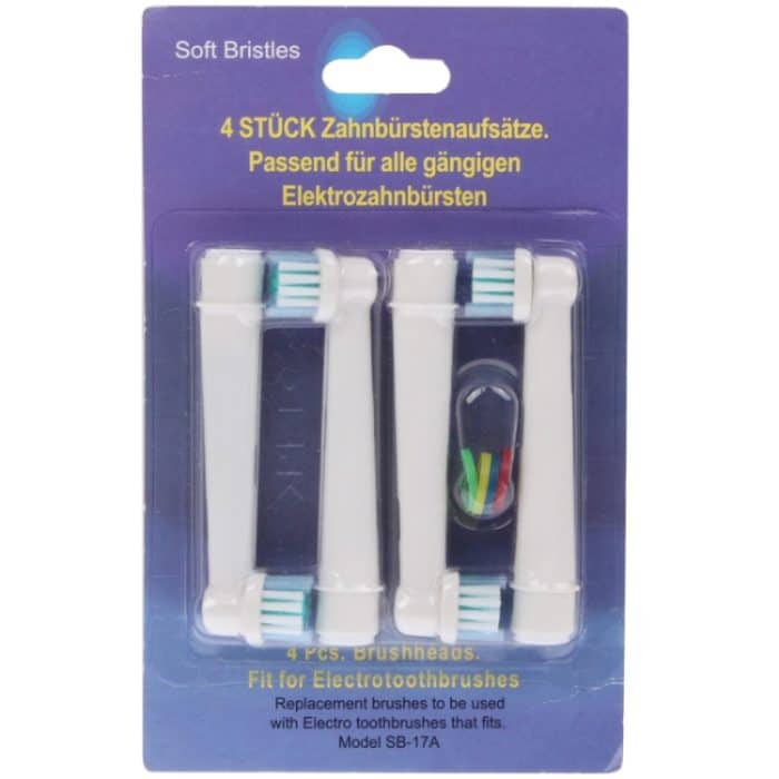 4 PCs Elektrische Zahnbürstenköpfe Ersatz für Mundgesundheit (weiß) – Bild 5