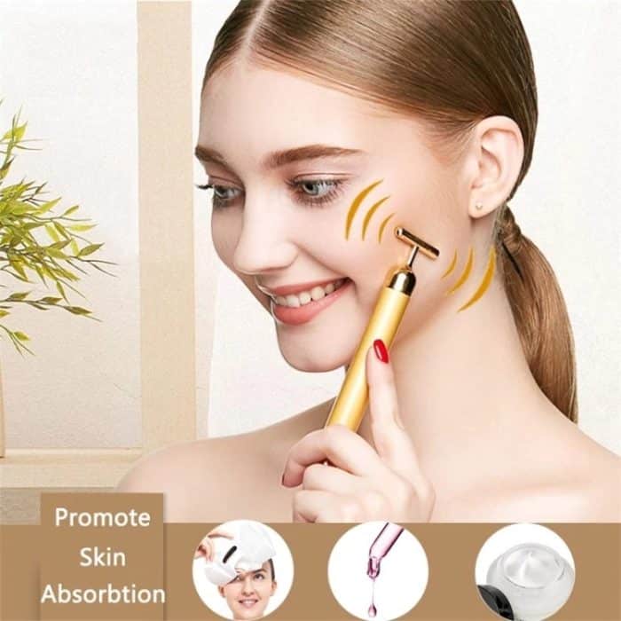 Gesichtsmassage Stick Gerät Elektrische Beauty Bar Gesichtsmassagegerät (6500 Vibrationen pro Sekunde) – Bild 13