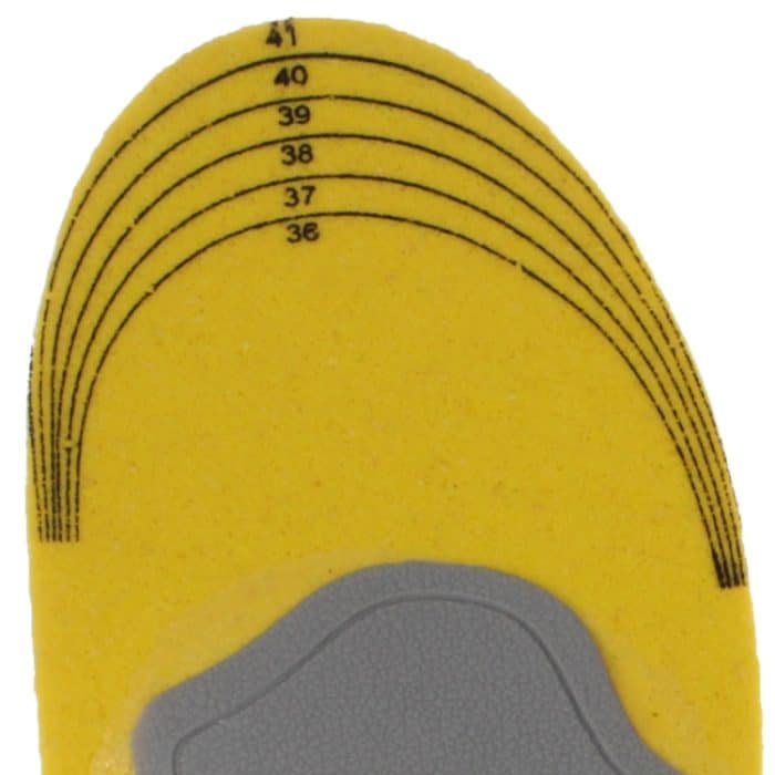 3 Paare Elastizität Orthesenbogen Unterstützung Schuhpad Sport Laufsohlen Einlagen Kissen für Frauen, Größe: 35-40 (Grau) – Bild 5