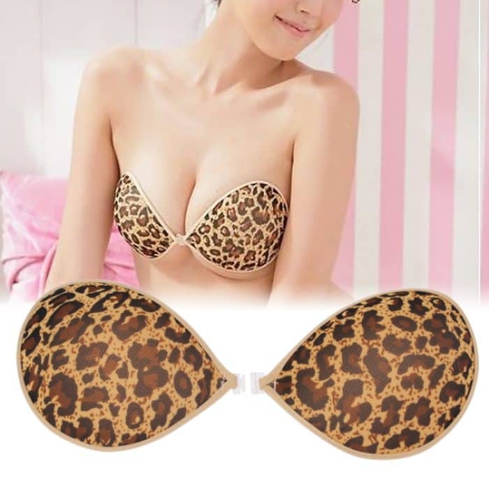 S-HCB-7000.jpg Mode Hochwertiges Leopardenmuster Nude Bra Invisible Bra (Größe: B) – Bild 1