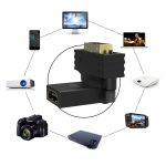 360 Grad Drehung Vergoldeter DVI 24 + 1 Pin Stecker auf 19 Pin HDMI Buchse Adapter – Bild 7