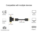3 in 1 HDMI-Buchse auf Mini-HDMI-Stecker + Micro-HDMI-Steckeradapter (schwarz) – Bild 4