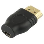Vergoldeter 19-poliger HDMI-Stecker auf Micro-HDMI-Buchse (schwarz)