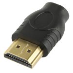 Vergoldeter 19-poliger HDMI-Stecker auf Micro-HDMI-Buchse (schwarz) – Bild 2