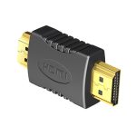 Vergoldeter HDMI 19-poliger Stecker auf HDMI 19-poliger Steckeradapter, unterstützt Full HD 1080P (schwarz) – Bild 2
