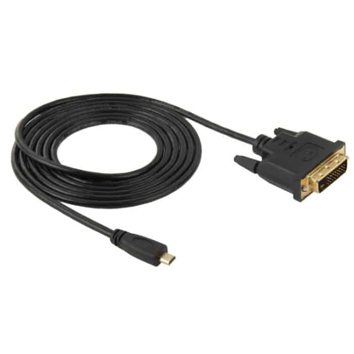 1,8 m Micro-HDMI-Stecker (Typ D) auf 24 + 1-poliges DVI-Steckeradapterkabel – Bild 2