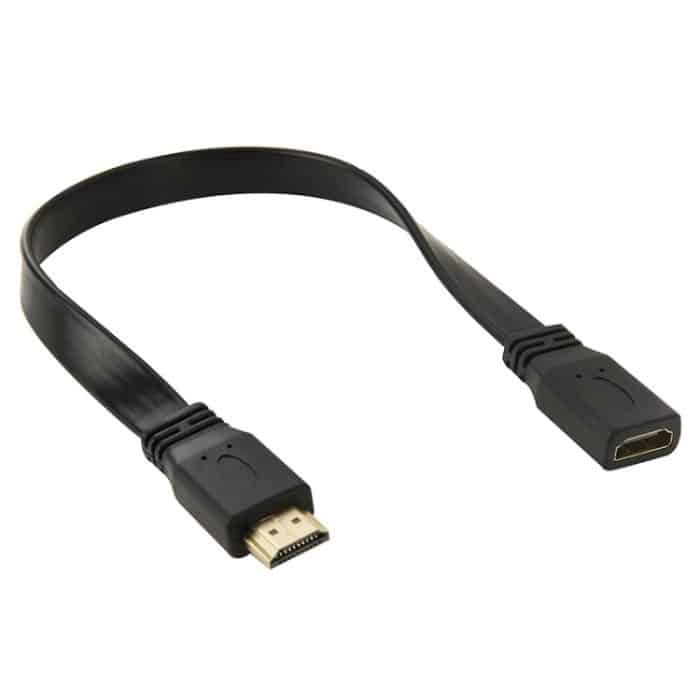 S-HDMI-0056.jpg 30 cm High Speed V1.4 HDMI 19-poliges Stecker-zu-HDMI 19-poliges weibliches Anschlussadapterkabel – Bild 1