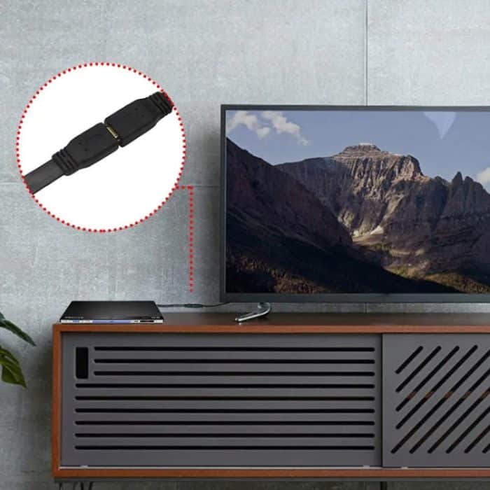 30 cm High Speed ​​V1.4 HDMI 19-poliges Stecker-zu-HDMI 19-poliges weibliches Anschlussadapterkabel – Bild 4