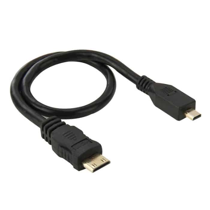 30 cm Mini-HDMI-Stecker auf Micro-HDMI-Stecker-Adapterkabel – Bild 1