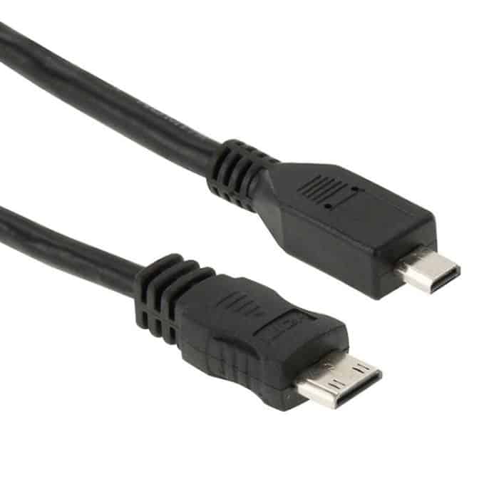 30 cm Mini-HDMI-Stecker auf Micro-HDMI-Stecker-Adapterkabel – Bild 2