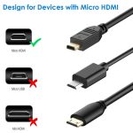 30 cm Mini-HDMI-Stecker auf Micro-HDMI-Stecker-Adapterkabel – Bild 3