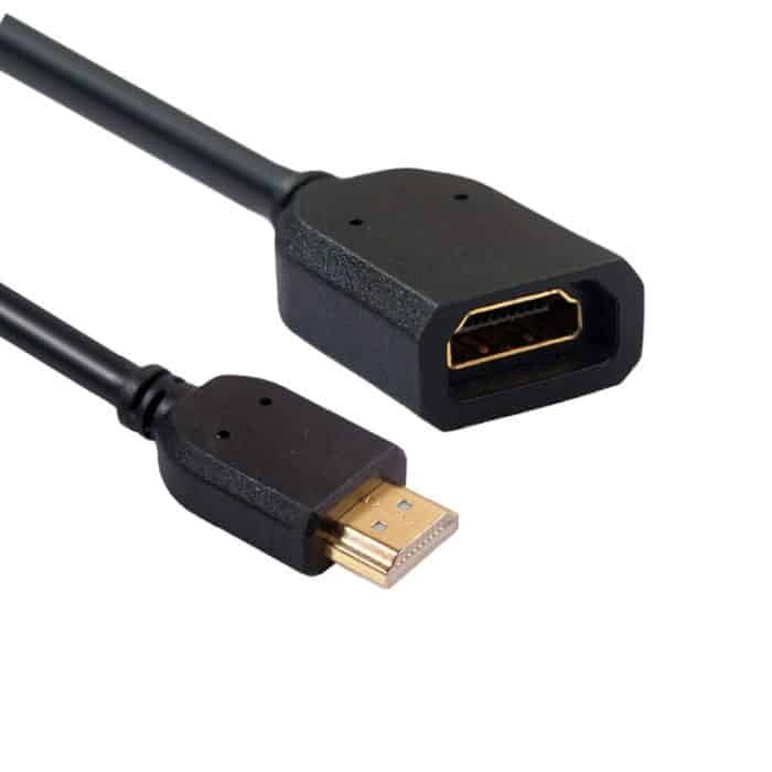 10 cm langes HDMI-19-Pin-Stecker auf HDMI-19-Pin-Buchse (AM-AF)-Adapterkabel, HDMI AM to AF – Bild 3