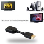 10 cm langes HDMI-19-Pin-Stecker auf HDMI-19-Pin-Buchse (AM-AF)-Adapterkabel, HDMI AM to AF – Bild 4