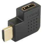Vergoldeter HDMI-19-Pin-Stecker auf HDMI-19-Pin-Buchse-Adapter mit 90-Grad-Winkel, HDMI Male to Female – Bild 4