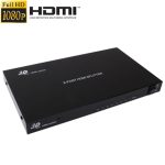 1 x 8 Full HD 1080P HDMI-Splitter mit Schalter, Version V1.4, Unterstützung 3D & 4K x 2K (Schwarz)