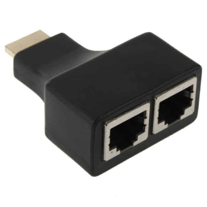 30 m HDMI zu Dual Port RJ45 Netzwerkkabel Extender Over von Cat 5e / 6 3D HDTV Up – Bild 3