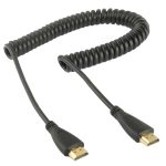 1.4 Version, vergoldetes 19-poliges HDMI-Stecker-zu-HDMI-Stecker-Spiralkabel, Unterstützung 3D / Ethernet, Länge: 60 cm (kann auf bis zu 2 m verlängert werden) – Bild 2