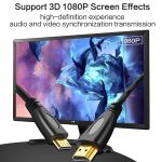 1.4 Version, vergoldetes 19-poliges HDMI-Stecker-zu-HDMI-Stecker-Spiralkabel, Unterstützung 3D / Ethernet, Länge: 60 cm (kann auf bis zu 2 m verlängert werden) – Bild 6