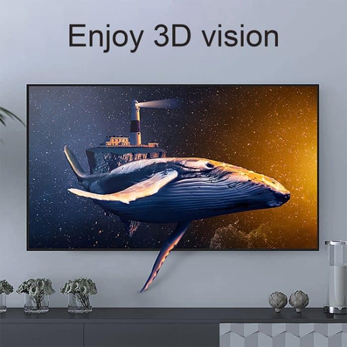 1.4 Version, vergoldetes 19-poliges HDMI-Stecker-zu-HDMI-Stecker-Spiralkabel, Unterstützung 3D / Ethernet, Länge: 60 cm (kann auf bis zu 2 m verlängert werden) – Bild 7