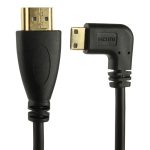 1.4 Version Vergoldetes Mini-HDMI-Stecker-zu-HDMI-Stecker-Spiralkabel, Unterstützung 3D / Ethernet, Länge: 0,6 m-2 m – Bild 3