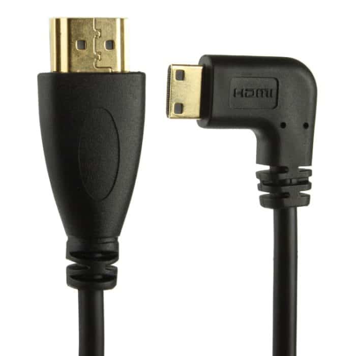 1.4 Version Vergoldetes Mini-HDMI-Stecker-zu-HDMI-Stecker-Spiralkabel, Unterstützung 3D / Ethernet, Länge: 0,6 m-2 m – Bild 3