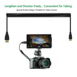 1.4 Version, vergoldetes Mini-HDMI-Stecker-zu-HDMI-Stecker-Spiralkabel, Unterstützung 3D / Ethernet, Länge: 60 cm (kann bis zu 2 m verlängert werden) – Bild 7