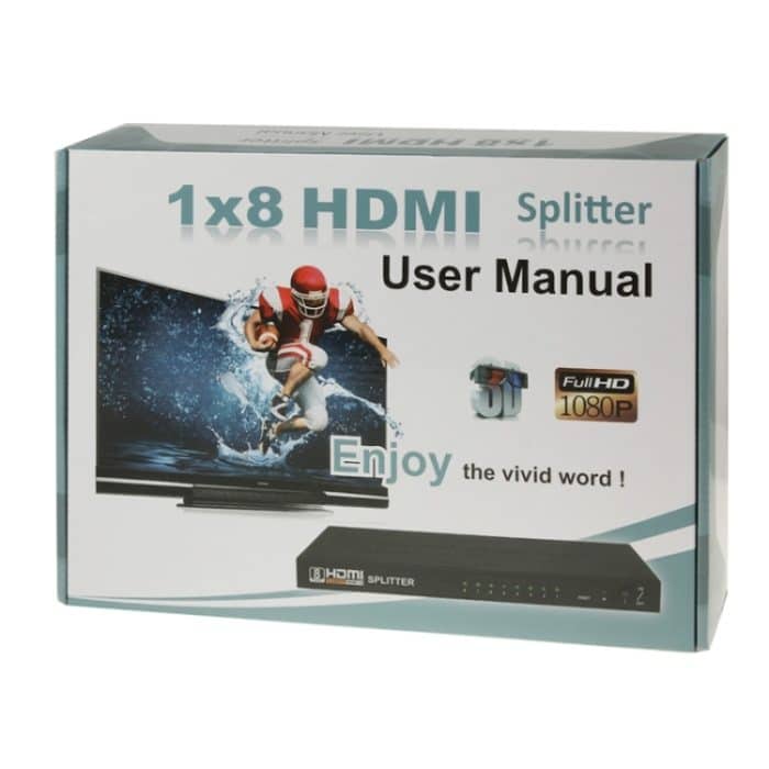 V1.4 Full HD 1080P 1 x 8 HDMI-Verstärker-Splitter, unterstützt 3D, 1x8 HDMI, Support 3D – Bild 7