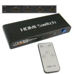 1080P HDMI-Switch mit 3 Anschlüssen, Version 1.3, Unterstützung für HD-TV / Xbox 360 / PS3 usw. (Schwarz)