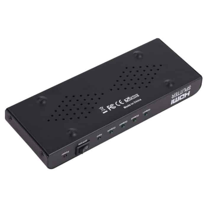 1080p 1x4 HDMI-Splitter, 1.4 Version, EU-Stecker (schwarz) – Bild 3