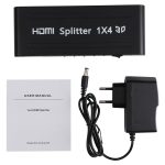 1080p 1x4 HDMI-Splitter, 1.4 Version, EU-Stecker (schwarz) – Bild 5