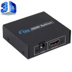 V1.4 1x2 Mini HDMI Verstärker Splitter, unterstützt 3D & Full HD 1080P (Schwarz)